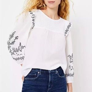 NWT Loft floral blouse